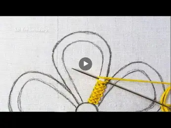 New Hand Embroidery Basic Braid Stitch & Trellis Stitch Amazing flower Embroidery Needle Work Tutor