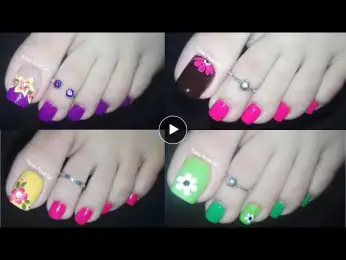 My Top 15 Toe Nail Art Compilation For Summers- Pedicure Nail Art Ideas | Rose Pearl
