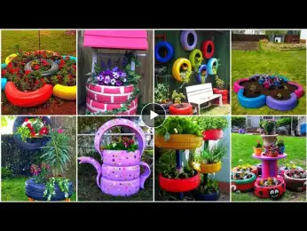 Tyre Planter Ideas | Creative Ideas to Reuse Old Tires | DIY Gardening | How To Reuse Old Tires