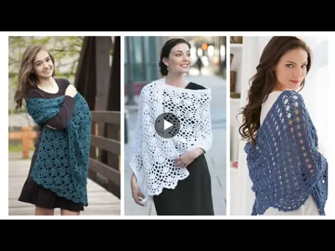 Beautiful Ideas Of Latest Designer Crochet Knitting Pattern Shawl Pattern