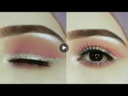 Birthday Makeup Tutorial || Pink Birthday Party Makeup || Pink Makeup || Glitter Liner