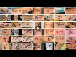 43 Stylish Couple letter tattoo designs & ideas for couples | letter tattoo for boys and girls
