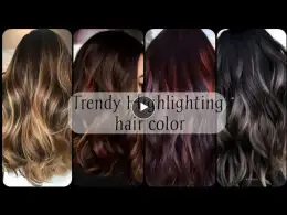 Trendy Highlighting hair color for black hair//Highlighting hair color with name/ picture