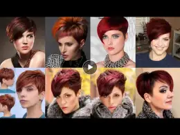Latest Women's Short pixie Haircuts with Hairdye colours ideas// 2023 most Papular short haircuts