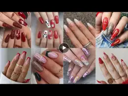 Christmas Nails 2023 December Nails Winter Nails 2023 Trends Classy Glitter New Year's Eve Nails