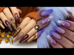 Amazing New Glitter Nail Extension Design 2023 Ideas|Trending Dip Gel Nails Design for Beginners