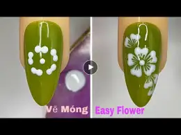 Easy Flower Nails Art For Beginner 