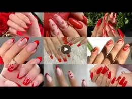 100+ Trendy Red Nails Inspo | Red Nail Art Inspo