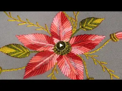 Cute and Simple Flower Embroidery Tutorial