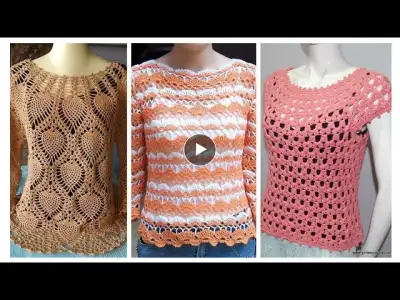 Top Dresses Design Collection For Young Girls Of Hand Made Knitting Blouses Ideas