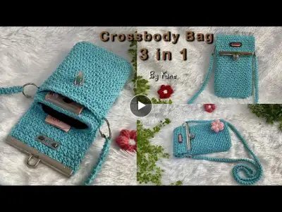 CROCHET PHONE BAG : How to make the easiest 3 in 1 Crochet Phone Bag | Crochet Crossbody Bag