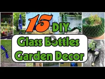 15 DIY Glass Bottles Garden Decor